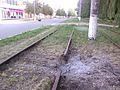 Miniatuur voor Bestand:Avdiivka tram rails destroyed, august 2015.jpg