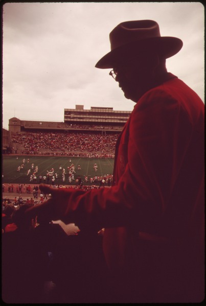 File:BIG SPORTS EVENT OF THE YEAR IS THE ANNUAL SPRING FOOTBALL GAME AT THE UNIVERSITY OF NEBRASKA. THIS IS AN INTRA-SQUAD... - NARA - 547314.tif