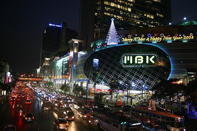 Night view of Bangkok city