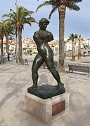 Bronze sculpture Action Enchained, without arms by Aristide Maillol in Banyuls-sur-Mer, France.