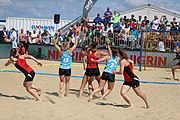 Deutsch: Deutsche Beachhandball-Meisterschaften 2022; Tag 3: 7. August 2022 – Frauen,Finale, Beach Bazis Schleissheim – Minga Turtles Ismaning 2:1 (20:26, 24:20, 8:6) English: German Beach handball Championships; Day 3: 7 August 2022 – Women Final – Beach Bazis Schleissheim Vs Minga Turtles Ismaning 2:1 (20:26, 24:20, 8:6)