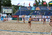 Deutsch: Beachhandball Europameisterschaften 2019 (Beach handball Euro); Tag 6: 7. Juli 2019 – Spiel um Platz Drei, Frauen, Kroatien-Niederlande 0:2 (14:23, 20:22) English: Beach handball Euro; Day 6: 7 July 2019 – Women's Bronze Medal Match – Croatia-Netherlands 0:2 (14:23, 20:22)