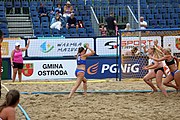 Deutsch: Beachhandball Europameisterschaften 2019 (Beach handball Euro); Tag 5: 6. Juli 2019 – Frauen, Halbfinale, Ungarn-Niederlande 2:0 (19:16, 15:12) English: Beach handball Euro; Day 5: 6 July 2019 – Semifinal Women – Hungary-Netherlands 2:0 (19:16, 15:12)