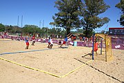 Deutsch: Beachhandball bei den Olympischen Jugendspielen 2018; Tag 4, 10. Oktober 2018; Jungs, Vorrunde, Gruppe B - Mauritius-Kroatien 0:2 English: Beach handball at the 2018 Summer Youth Olympics at 10 October 2018 – Boys Preliminary Round Group B‎ – Mauritius-Croatia 0:2