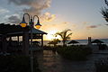 Sunset near the beach at The Beaches resort on the Turks and Caicos Island.