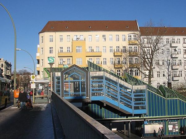 New S-Bahn station from Hermannstraße bridge