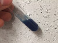 Blue cobalt(II) hydroxide