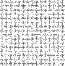 Detail of a bond percolation on the square lattice in two dimensions with percolation probability p = 0.51 Bond percolation p 51.png