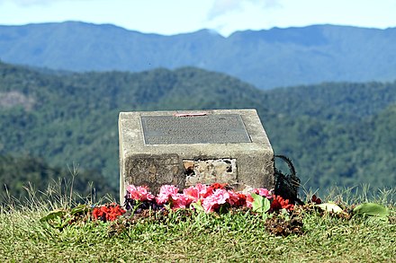 Memorial at Brigade Hill to the fighting that took place here in 1942