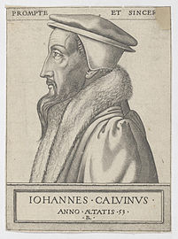 Ukiran Yohanes Calvin pada usia 53 tahun.