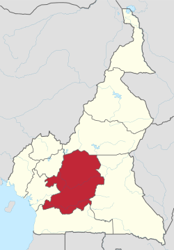 Lage der Provinz Zentrum in Kamerun