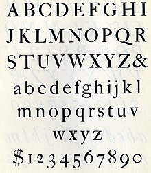 Caslon Size Chart