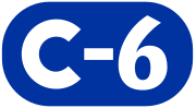 Миниатюра для Файл:Cercanías C6 (Azul oscuro).svg