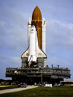 Space shuttle Challenger, before its next-to-last flight, 1985