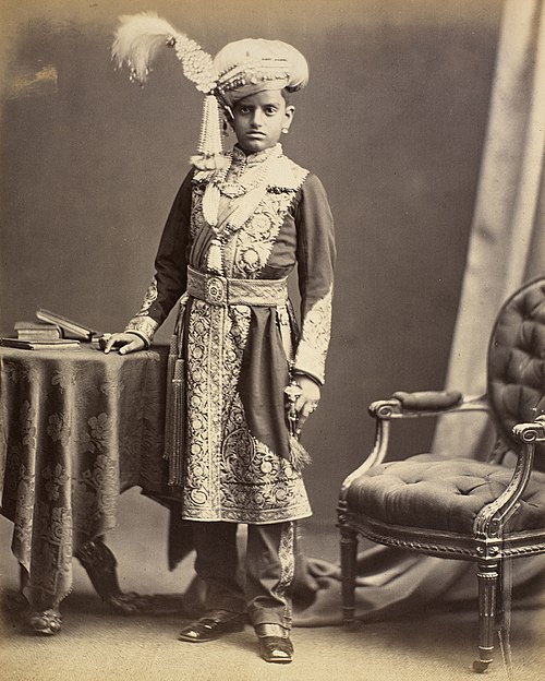 Chamarajendra Wadiyar X of Mysore in 1877