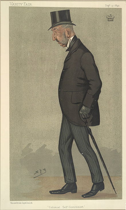 "Colonial Self-Government". Caricature by Spy published in Vanity Fair in 1892.