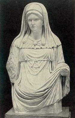 Roman statue of a veiled Vestal Virgin