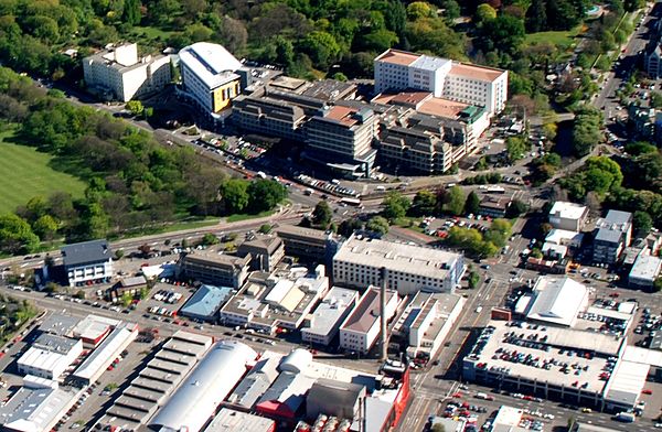 The DHBs operate healthcare facilities. The Canterbury DHB operates Christchurch Hospital (pictured).