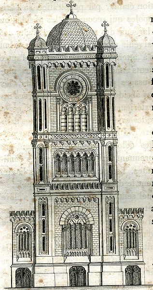 File:Clocher de l'église Ste Marie projet original de Louis van Overstraeten.JPG