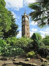 The clock tower Clock tower in Victoria Park, Tunstall.jpg