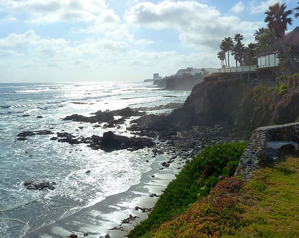 Image: Coastline in Rosarito, Baja California