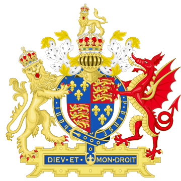 Coat of arms of Henry VIII (1509–1547), in the later part of his reign, and Edward VI (1547–1553)