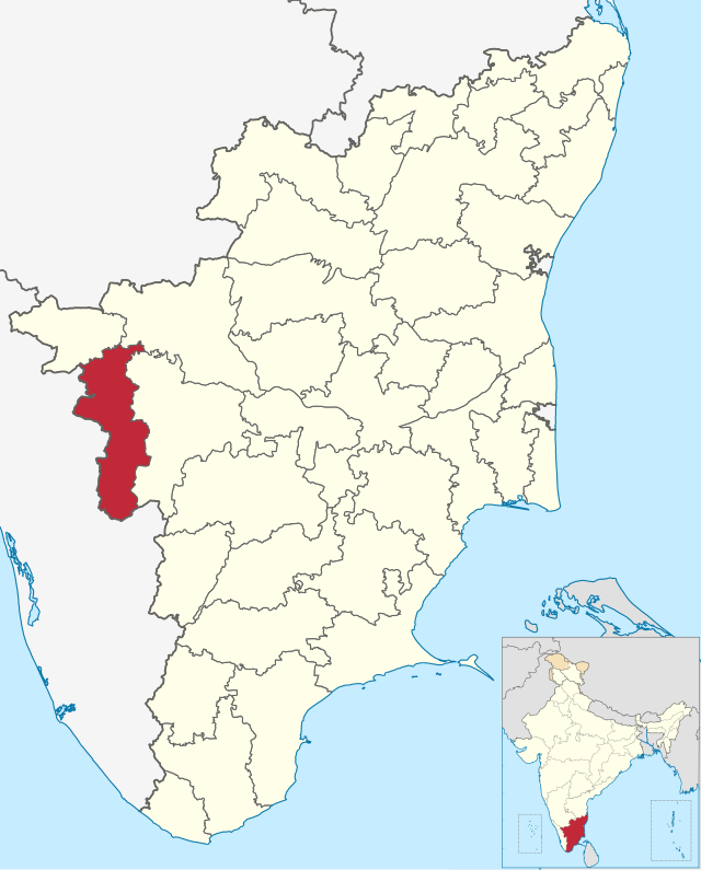 Location of கோயம்புத்தூர் மாவட்டம்