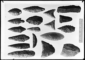Collection de silex, photographie d’Hippolyte Müller, début XXe siècle