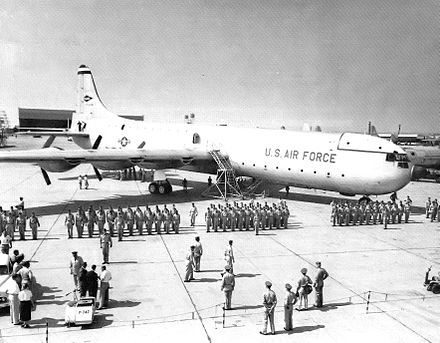 Convair XC-99 (43-52436) being delivered to Kelly AFB, Texas, 23 November 1949