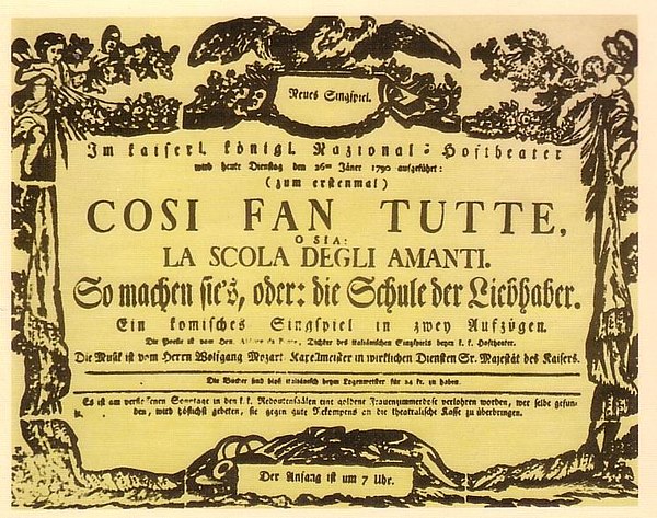 Playbill of the first performance