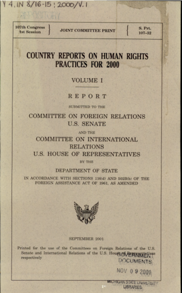 File:Country Reports on Human Rights Practices for 2000 - Cover.png