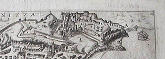 Details of the citadel from a plan of 1625. Details d'un plan de Nice de 1625.jpg