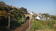 The railway line at Dalkey, looking north