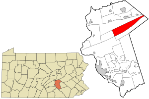 Location in Dauphin County and state of Pennsylvania.