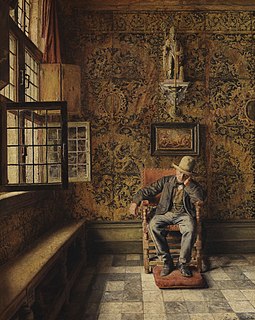 <i>The Man in the Chair</i> Painting by Henri de Braekeleer