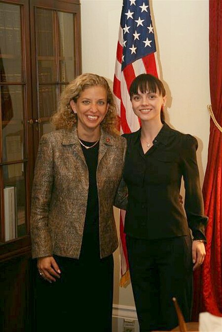 Ricci with U.S. Congresswoman Debbie Wasserman Schultz, 2007