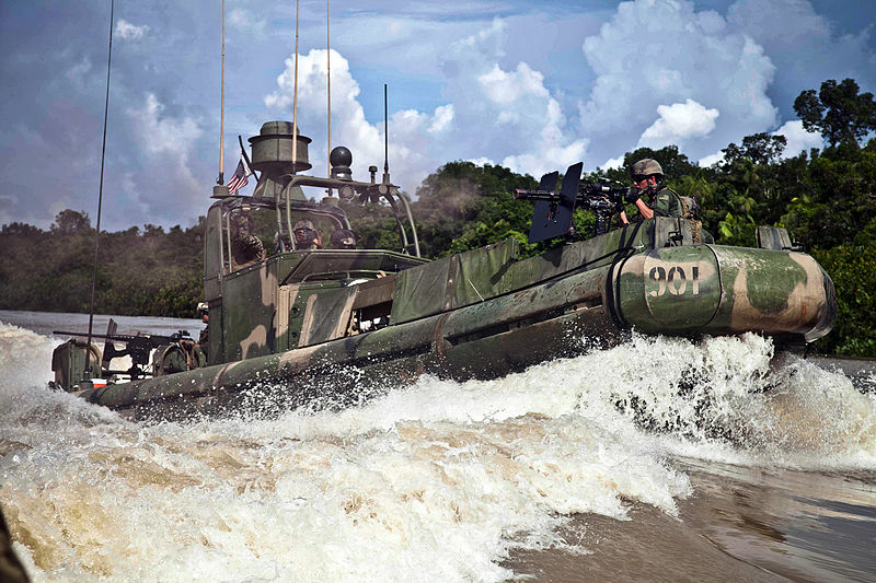 File:Defense.gov News Photo 111111-A-ZZ999-242 - Sailors aboard a riverine patrol boat assigned to Navy Riverine Squadron 3 Detachment 1 conduct a live-fire exercise in Matuntugo Colombia on.jpg