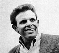 Del Shannon made his UK top 10 debut in 1961 with "Runaway", which spent three weeks at number-one. He scored a second top 10 hit later in the year with "Hats Off to Larry", which peaked at number six. Del Shannon 1965.jpg