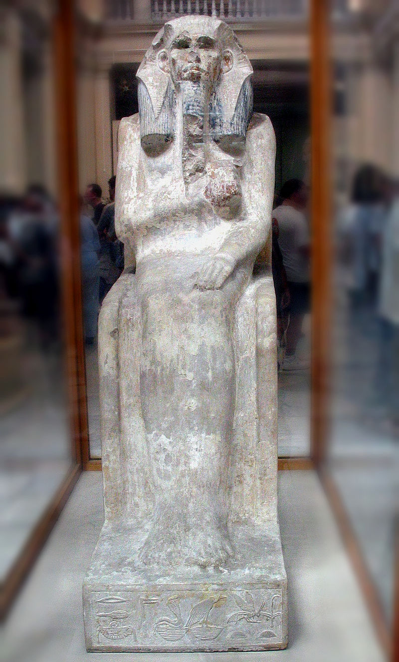 Djoser statue. Step pyramid complex of Djoser. Cairo Egyptia 800px-Djoser_d1