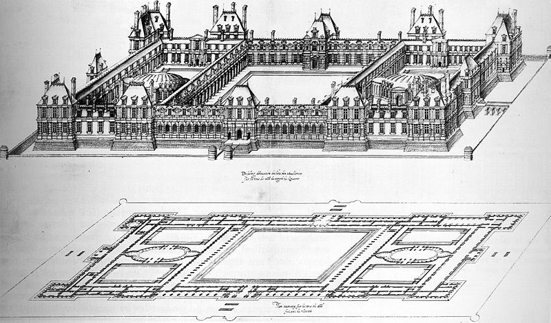 File:Drawing of an enlarged project of 1578 to 1579 for the Tuileries, by Jacques Androuet du Cerceau.jpg