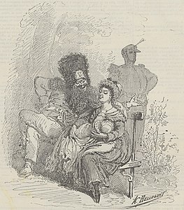 Le sapeur Ducroquet et Ursule (Le Monde pour rire, 21 mars 1868).