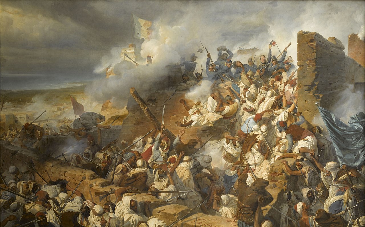 Battle of Mazagran (1840), by Henri Félix Emmanuel Philippoteaux (Wikimedia Commons)