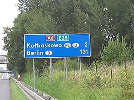 E28 bij de Poolse grens met Duitsland