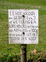 Afpalingsrecht in de polder Oosterwolde in de gemeente Oldebroek in de Nederlandse provincie Gelderland
