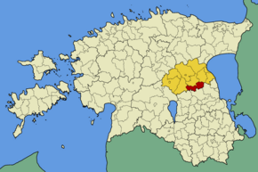 Harta comunei Tabivere în cadrul Estoniei