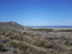 El cerro Chenque, meseta de la zona que bordea a la ciudad patagónica de Comodoro Rivadavia.