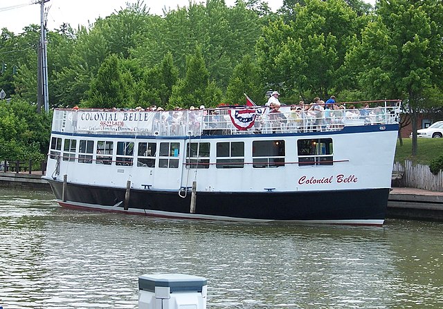 The Colonial Belle, a canal tour boat