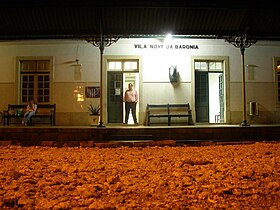 Vila Nova da Baronia train station at night