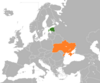 Location map for Estonia and Ukraine.