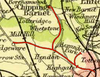 Extract of 1900 map showing Edgware, Highgate & London Railway Highlighted